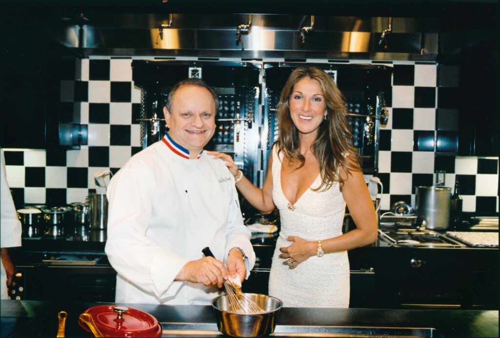 Céline Dion, Joël Robuchon (Céline Dion, Line Renaud, René Angélil, Joël Robuchon (Photo: Gérard Schachmes)
