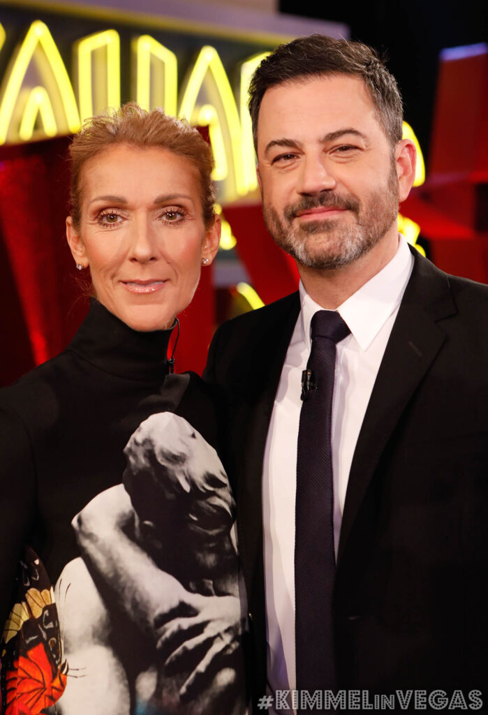 Céline Dion, Jimmy Kimmel (ABC/Randy Holmes)