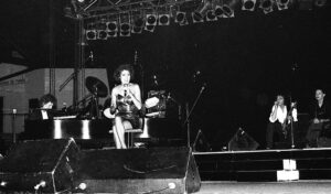 Claude Mégo Lemay, Céline Dion, Breen Leboeuf, Ghislaine Dion (Photo: La Voix gaspésienne)