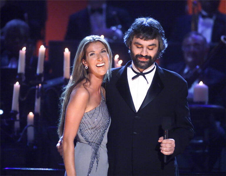 Céline Dion, Andrea Bocelli (© Photo by Frank Micelotta/ImageDirect/Getty Images)