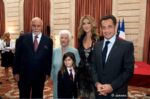 René Angélil, Thérèse Dion, René-Charles, Céline Dion, Nicolas Sarkozy (© Gérard Schachmes)