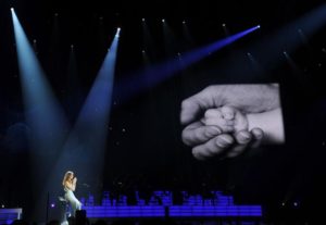 Celine Performing On Stage at “Play Without Pain” Benefit (© Denise Truscello)